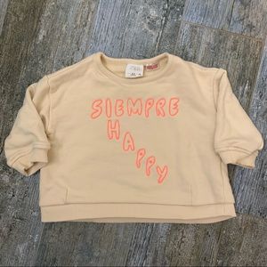 Zara sweatshirt- “Siempre Happy” print